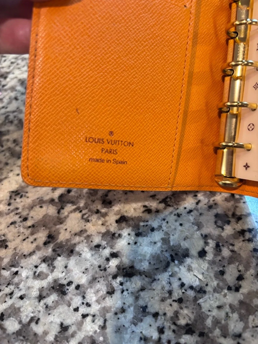 Louis Vuitton Orange PM Agenda